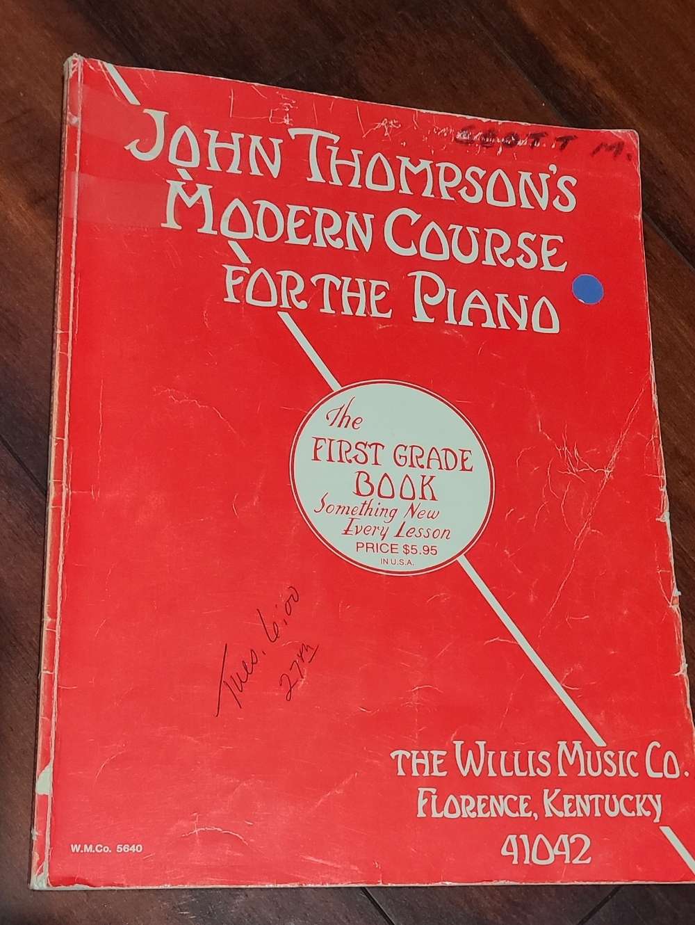 Vintage John Thompson's Modern Course for the Piano - Red First Grade Book